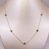 Cadena It Trebol morado Oro amarillo 18k 2,81 Gr / 0,7 mm / 45 Cm