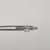 Anillo Solitario circones Oro blanco 18k / Talla 7 / 3,5 Gr