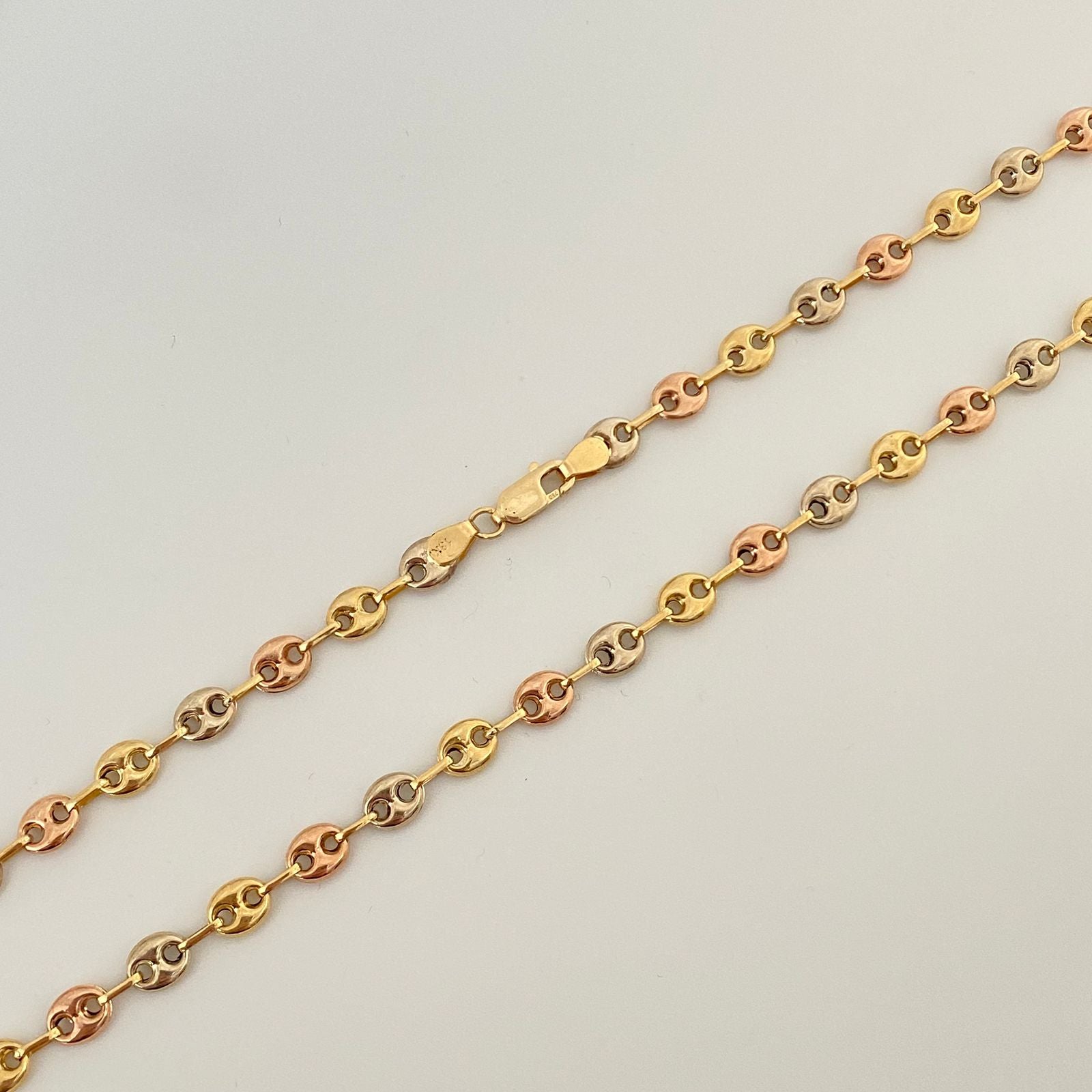 Cadena gc Tres oros 18k 10,35 Gr / 5,4 mm / 60 Cm Broche 1,00