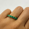 Anillo churumbela 11 esmeraldas 1.65 qt Oro amarillo / Talla 7 / 2,85 Gr