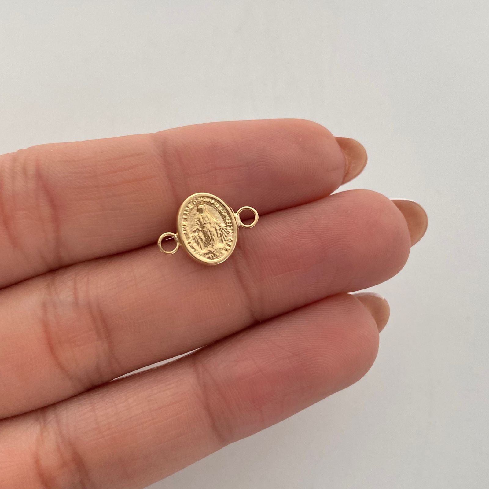 Herraje virgen milagrosa  Oro amarillo 18k 0,45 Gr / 1 Cm