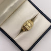 Anillo troquel cristo diamantado Oro amarillo 18k / Talla 11 3/4 / 2,84 Gr / 4,55 mm