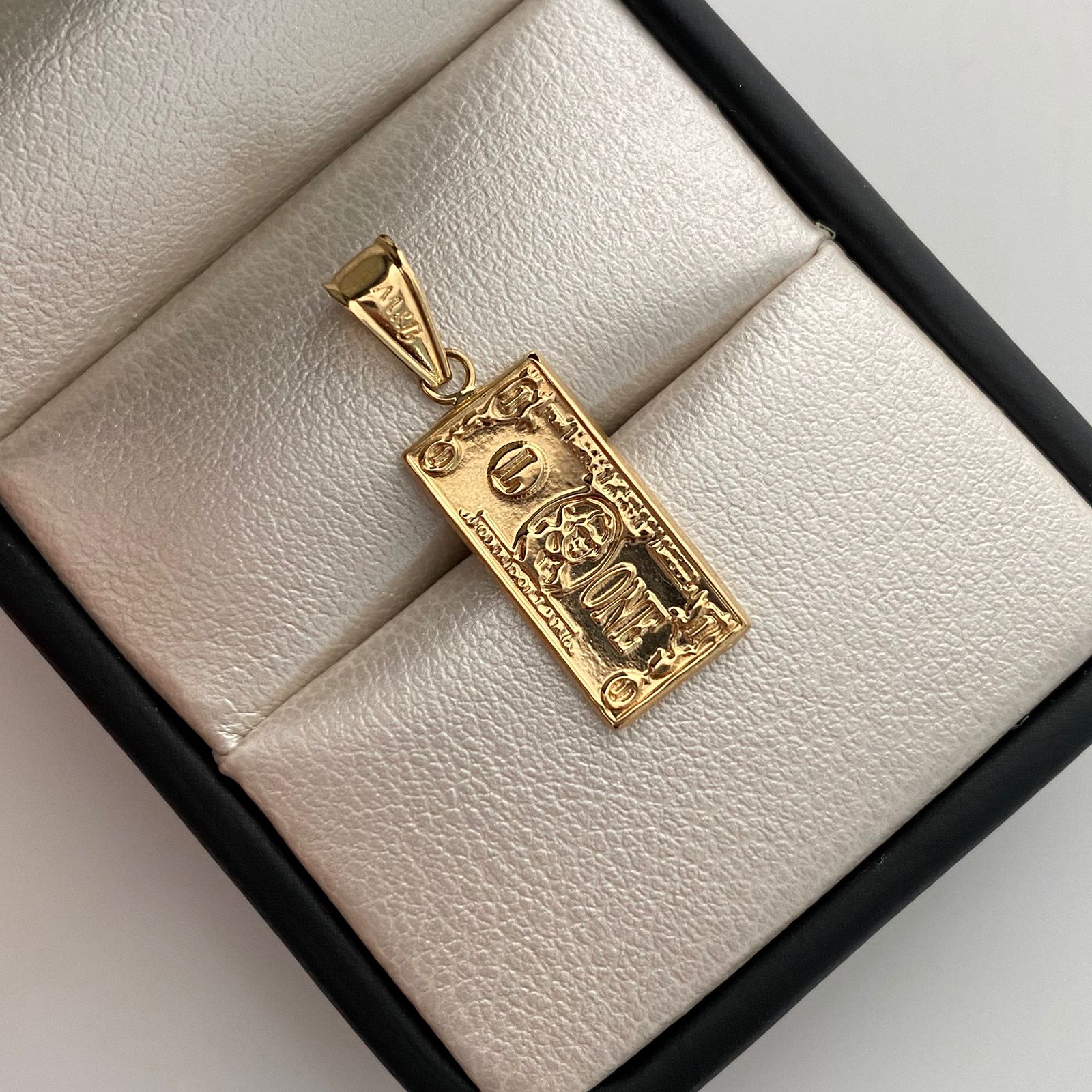 Dije Dolar Oro amarillo 18k 1,15 Gr / 9,3 mm / 2,8 Cm