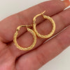 Candonga Entorchada Oro amarillo 18k 1,85 Gr / 2,1 Cm