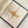 Dije cristo ondas con circones blancos  Oro amarillo 18k 2,85 Gr / 6,4 mm / 3,5 Cm