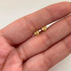 Topos mini corazon plano diamantado Oro amarillo 18k 0,4 Gr / 5 mm