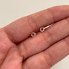 Topos flor centro fucsia Oro amarillo 18k 0,6 Gr