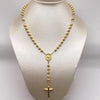 Rosario virgen milagrosa balines lisos Oro amarillo 18k 12,7 Gr / 5 mm / 50 Cm