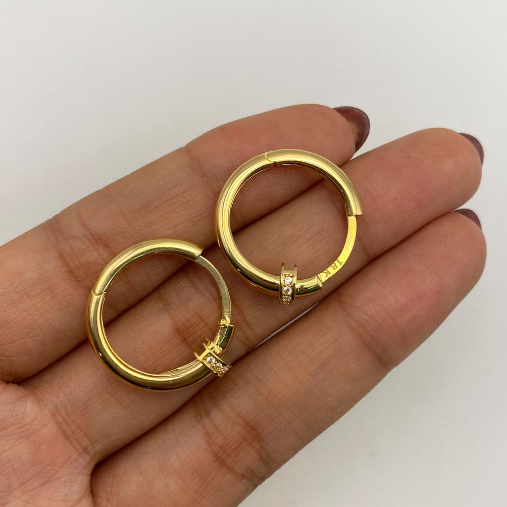 Candonga It inflada clavo (joya) Oro amarillo 18k 5,60 Gr / 2 Cm