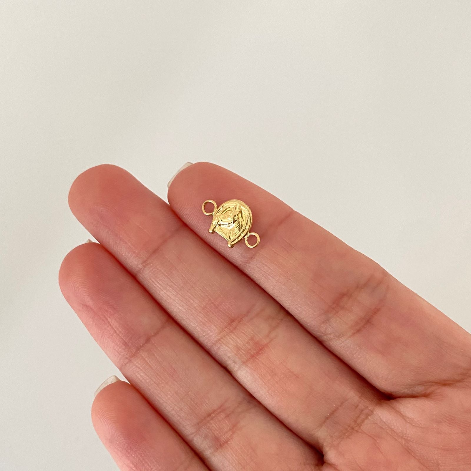 Herraje herradura caballo Oro amarillo 18k 0,4 Gr / 1,4 Cm