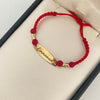 Pulsera tejida placa nombre Emmanuel Oro amarillo 18k 0,6 Gr