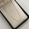 Cadena It Plana Diamantado Tres oros 18k 2,15 Gr / 1,5 mm / 50 Cm