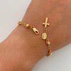 Pulso Denario Bola Diamantada 5mm Oro amarillo 18k 3,90 Gr / 3,5 mm / 18 Cm Broche 0,60