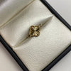 Herraje Trebol diamantado Oro amarillo 18k 0,8 Gr / 1,4 Cm