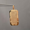 Dije placa borde grabado sello personalizada (POR FABRICACION) Oro amarillo 18k 17,0 Gr / 8,0 Cm