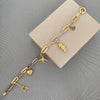 Pulso cajon dijes tipo charms (POR FABRICACION) Tres oros 18k 10,0 Gr / 18 Cm