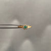 Anillo esmeralda borde diamantes (POR FABRICACION) Oro amarillo 18k / Talla 6 1/2 / 3,5 Gr