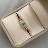 Anillo esmeralda borde diamantes (POR FABRICACION) Oro amarillo 18k / Talla 6 1/2 / 3,5 Gr