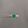 Anillo esmeralda corazon (POR FABRICACION) Oro amarillo 18k / Talla 7 / 2,55 Gr