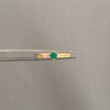 Anillo solitario esmeralda y circones (POR FABRICACION) Oro amarillo 18k / Talla 8 / 2,0 Gr