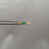 Anillo solitario esmeralda y diamantes (POR FABRICACION) Oro amarillo 18k / Talla 5 / 1,9 Gr