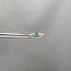 Anillo esmeralda lateral entorchado (POR FABRICACION) Oro amarillo 18k / Talla 6 / 1,5 Gr