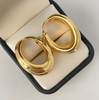 Candonga It Ovalada Doble Oro amarillo 18k +4 / 7 Gr / 2,8 Cm