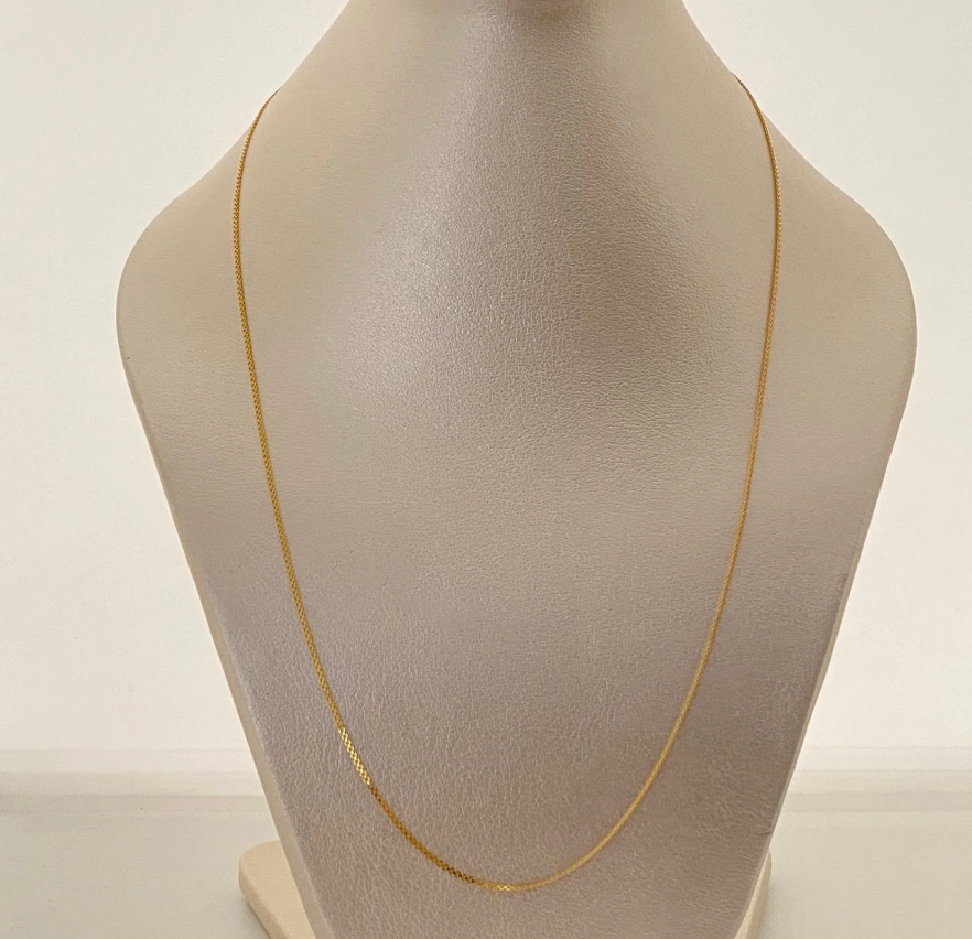 Cadena It China espejo Oro amarillo 18k 2,0 Gr / 1,1 mm / 60 Cm