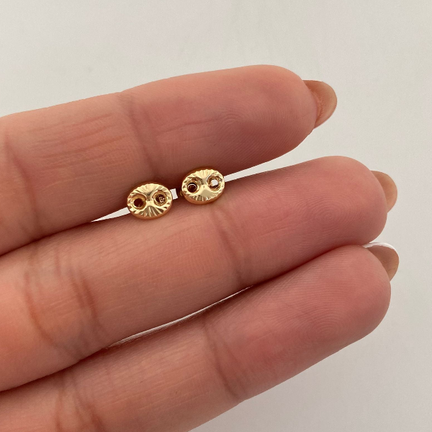 Topos gc diamantado Oro amarillo 18k 0,6 Gr / 6,37 mm
