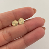 Topos Circulo Plano Diamantado Oro amarillo 18k 0,85 Gr / 8,2 mm