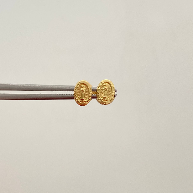 Topos medalla virgen de guadalupe Oro amarillo 18k 0,55 Gr / 4,86 mm