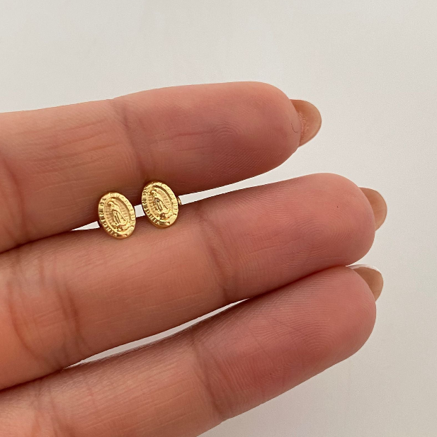 Topos medalla virgen de guadalupe Oro amarillo 18k 0,55 Gr / 4,86 mm