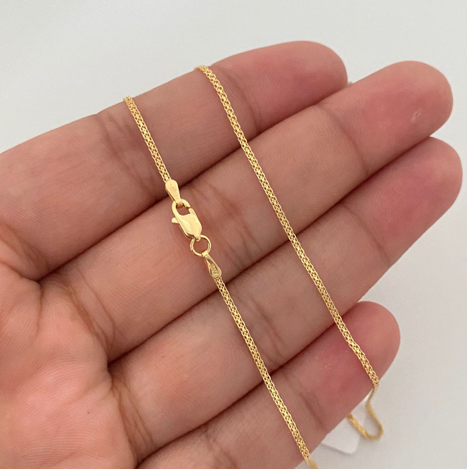 Cadena It Mini China Espejo Oro amarillo 18k +1 / 1,5 Gr / 1 mm / 45 Cm