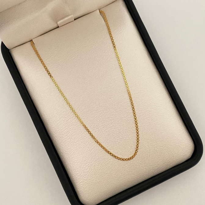 Cadena It Mini China Espejo Oro amarillo 18k +1 / 1,5 Gr / 1 mm / 45 Cm