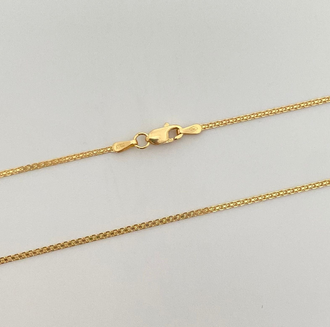 Cadena It Mini China Espejo Oro amarillo 18k +1 / 1,5 Gr / 1 mm / 45 Cm