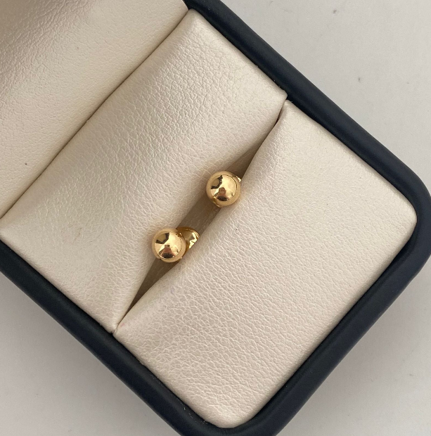 Topos Bola lisa 4mm Oro amarillo 18k 0,45 Gr