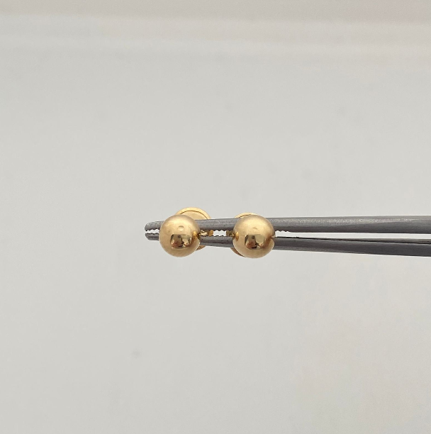 Topos Bola lisa 4mm Oro amarillo 18k 0,45 Gr