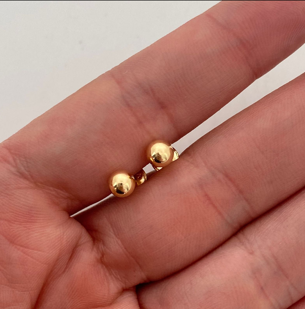 Topos Bola lisa 4mm Oro amarillo 18k 0,45 Gr