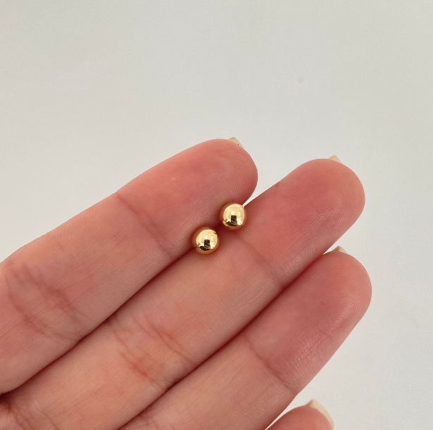 Topos Bola lisa 5mm Oro amarillo 18k 0,55 Gr
