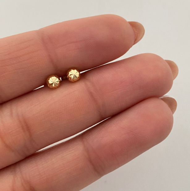 Topos Bola diamantada 4mm Oro amarillo 18k 0,5 Gr