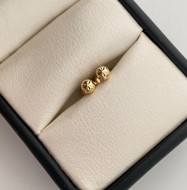 Topos Bola diamantada 4mm Oro amarillo 18k 0,5 Gr