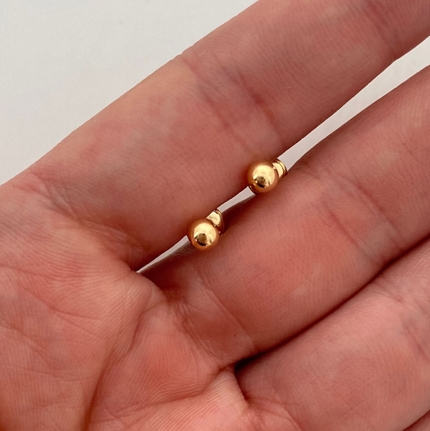 Topos Bola lisa 4mm Oro amarillo 18k 0,45 Gr
