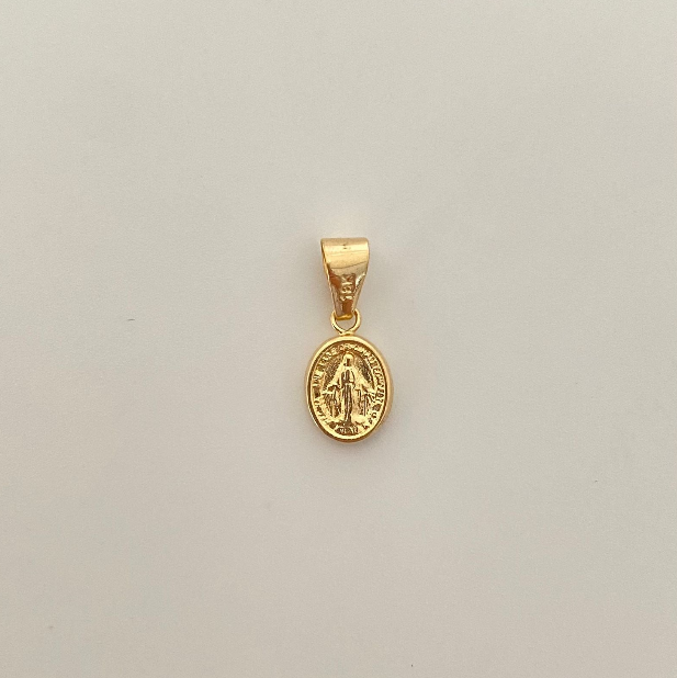 Dije Virgen Milagrosa Oro amarillo 18k 1,05 Gr / 11,6 mm / 2,1 Cm