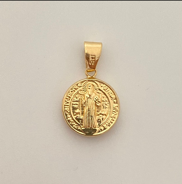Dije San Benito Oro amarillo 18k 0,9 Gr / 14 mm / 2,3 Cm