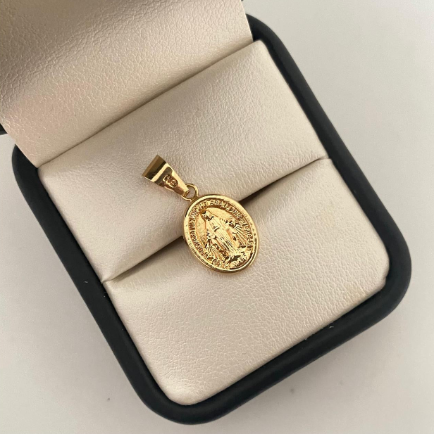 Dije Virgen Milagrosa Oro amarillo 18k 1,1 Gr / 12 mm / 2,5 Cm