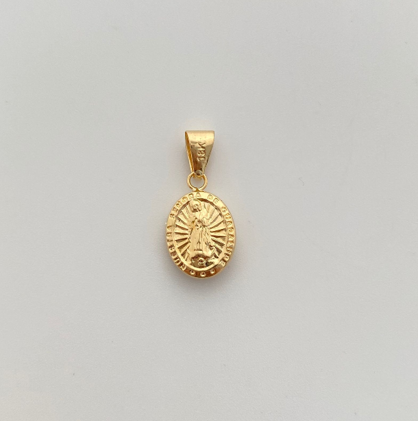 Dije Virgen de guadalupe Oro amarillo 18k 0,8 Gr / 10,4 mm / 2 Cm