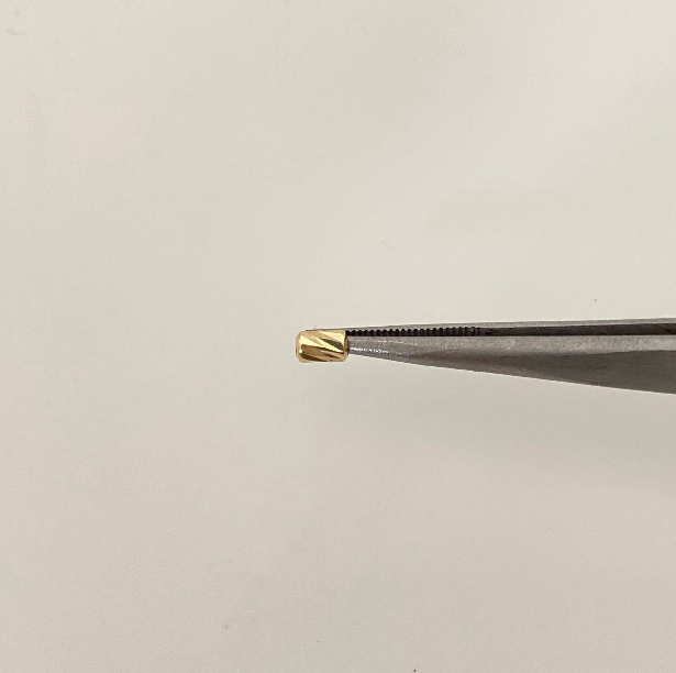 Herraje Cilindro diamantado 3mm Oro amarillo 18k 0,08 Gr