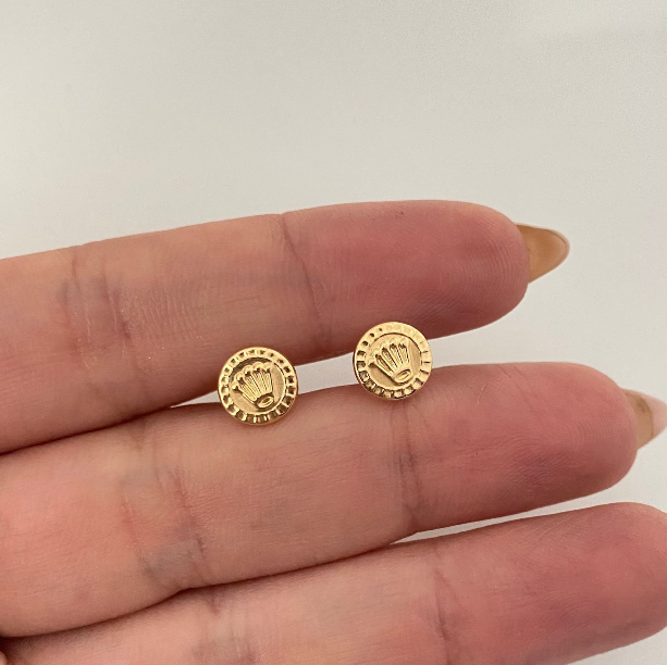 Topos Redondo Rx Oro amarillo 18k 0,7 Gr / 7,6 mm