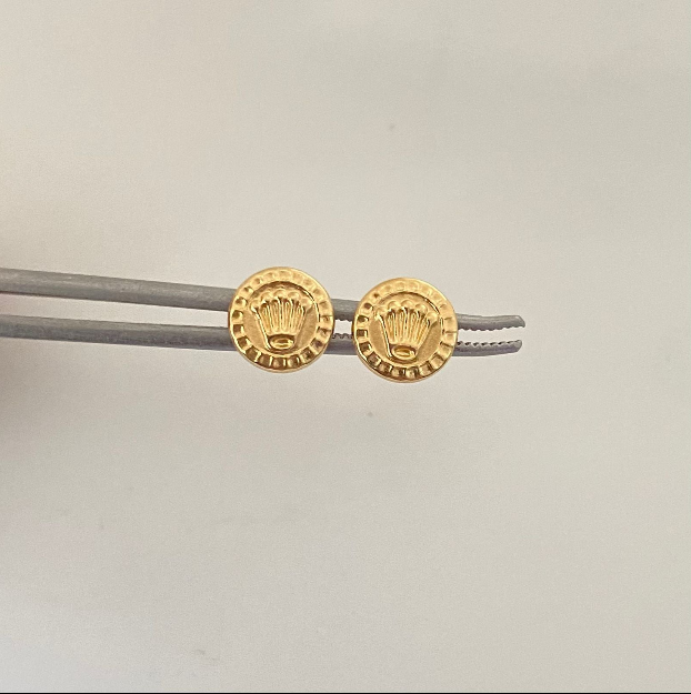 Topos Redondo Rx Oro amarillo 18k 0,7 Gr / 7,6 mm