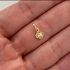 Dije Mini Trebol Oro amarillo 18k 0,5 Gr / 1 Cm